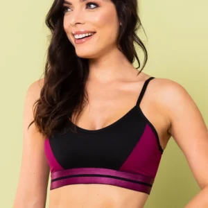 Top Fitness Energy Com Elástico E Recortes Roxo