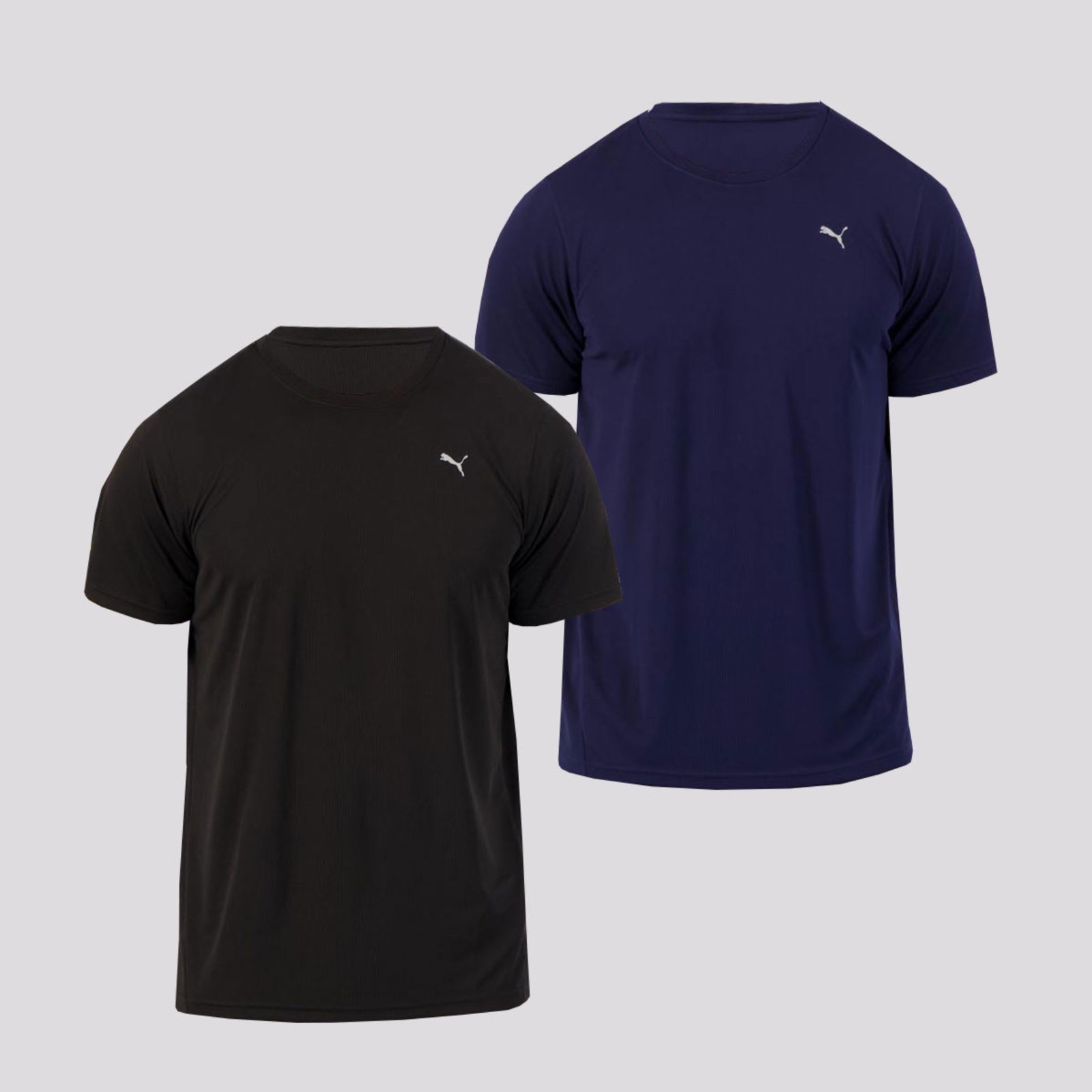 Kit 2 Camisetas Puma Performance Preta e Marinho