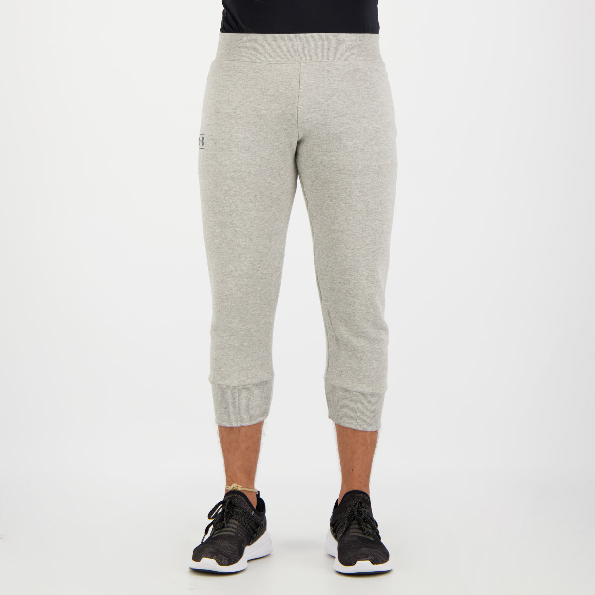 Calça Under Armour Fleece Crop Cinza