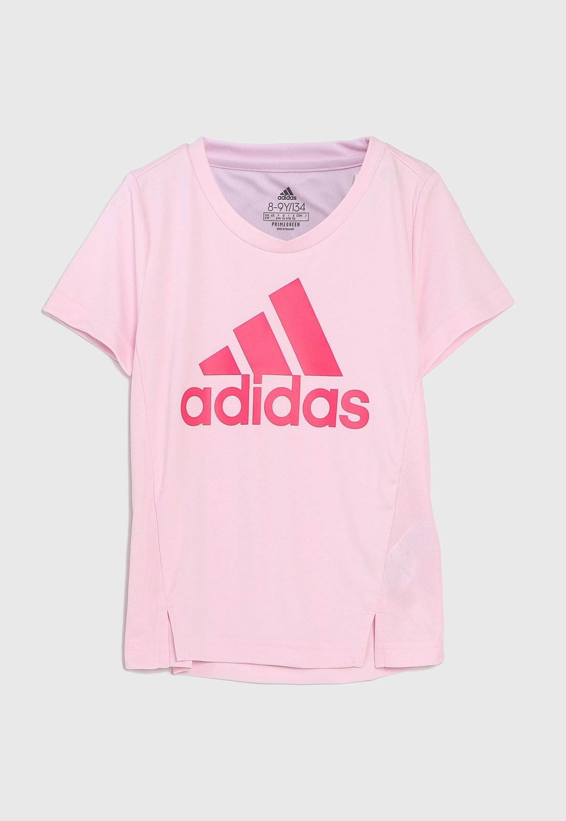 Camiseta Infantil adidas Logo Rosa
