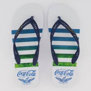 Chinelo Coca Cola Brinson II Branco e Marinho