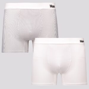Kit de 2 Cuecas Boxer Mash Microfibra Branca