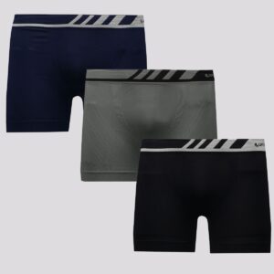 Kit de 3 Cuecas Boxer Lupo Especial Microfibra