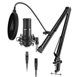 Kit de Microfone Condensador Maono XLR, para Podcast, Cardioide, Preto - AU-PM320S