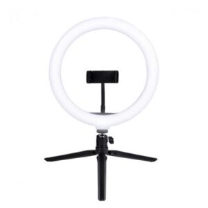Ring Light de Mesa Vinik 26CM, Com Tripé de 20CM E Suporte Para Celular, 3 Tipos de Iluminação, USB - RLM26