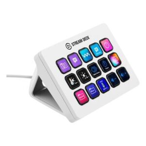 Stream Deck MK.2 Elgato White Edition, 15 Teclas, Multi Actions, USB/USB-C, Com Suporte de Mesa - 10GBA9911
