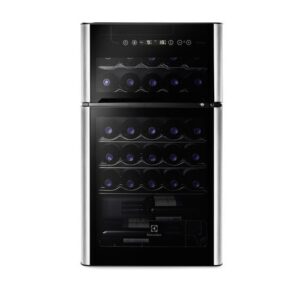 Adega Electrolux 29 Garrafas 2 Portas Preta e Acabamento Inox (ACD29)