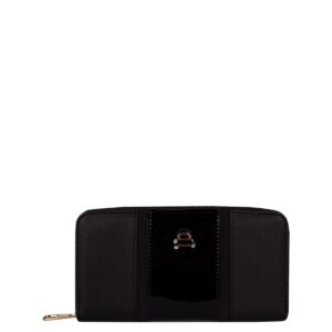 Carteira Feminina Suede Metallic Le Postiche (PRETO, UN)