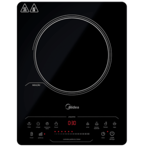 Cooktop de Indução Portátil 1 Boca Midea CYAD11 1500W Preto 110V