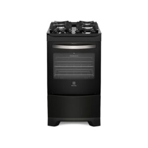 Fogão 4 Bocas Electrolux Preto Automático com Mesa de Vidro e Porta Full Glass (52LPV) - Bivolt
