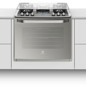 Fogão 5 Bocas de Embutir Electrolux Prata Automático com Mesa de Vidro e Grill (76EXV)