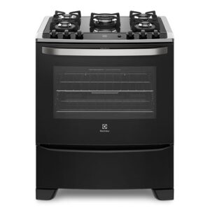 Fogão 5 Bocas Electrolux Preto Automático com Mesa de Vidro e Tripla Chama (76UPV) - Bivolt