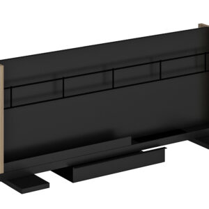 Painel de Junção para Bancada com Tomadas Yaris 90 cm Preto