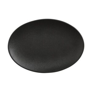 Prato Oval Caviar em Porcelana 35x25cm Maxwell & Williams Preto