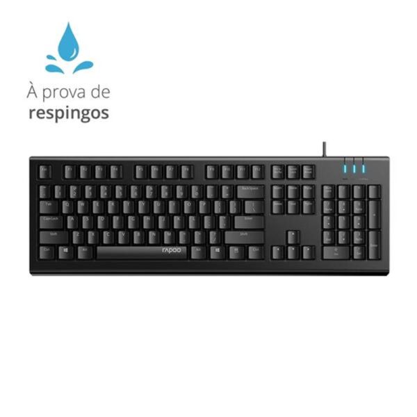 Teclado Rapoo NK1800 USB Com Fio Black