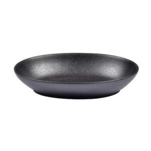 Travessa Oval Caviar em Porcelana 25,2x16,2cm Maxwell & Williams Preto